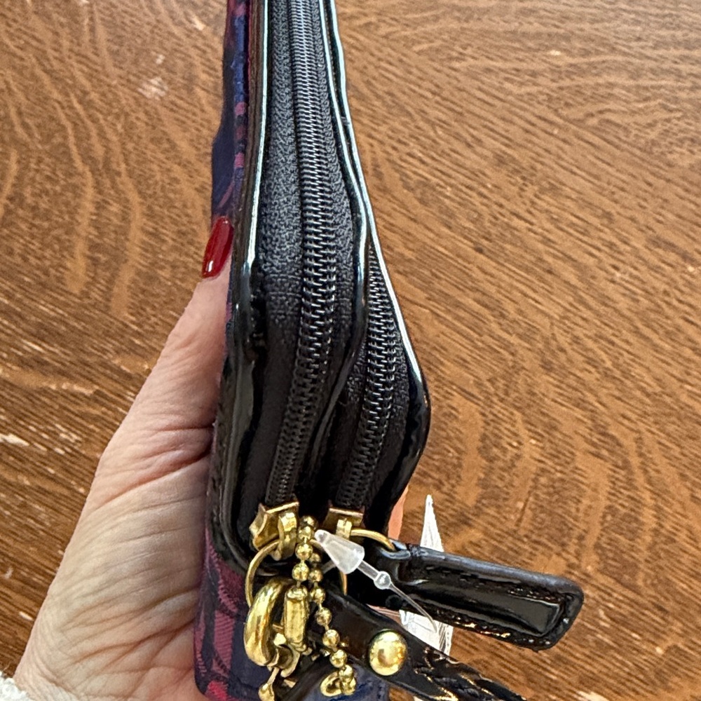 Coach, Poppy Tartan Double zip plaid wristlet - Picture 13 of 16